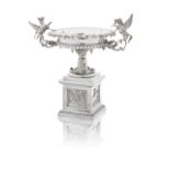 A Victorian silver presentation centrepiece and stand Paul Storr, London 1838