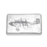 RAF Interest: a silver and niello cigarette case Iraq, circa 1830