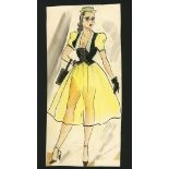 Ronald Cobb (British, 1907-1977): An original costume design for a Murray's Cabaret Club showgirl...