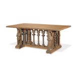 An Austrian 'gothic revival' carved oak centre table