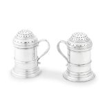 A pair of silver kitchen peppers Tessiers, London 1978 (2)