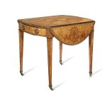 A George III satinwood, kingwood crossbanded and purplewood Pembroke table