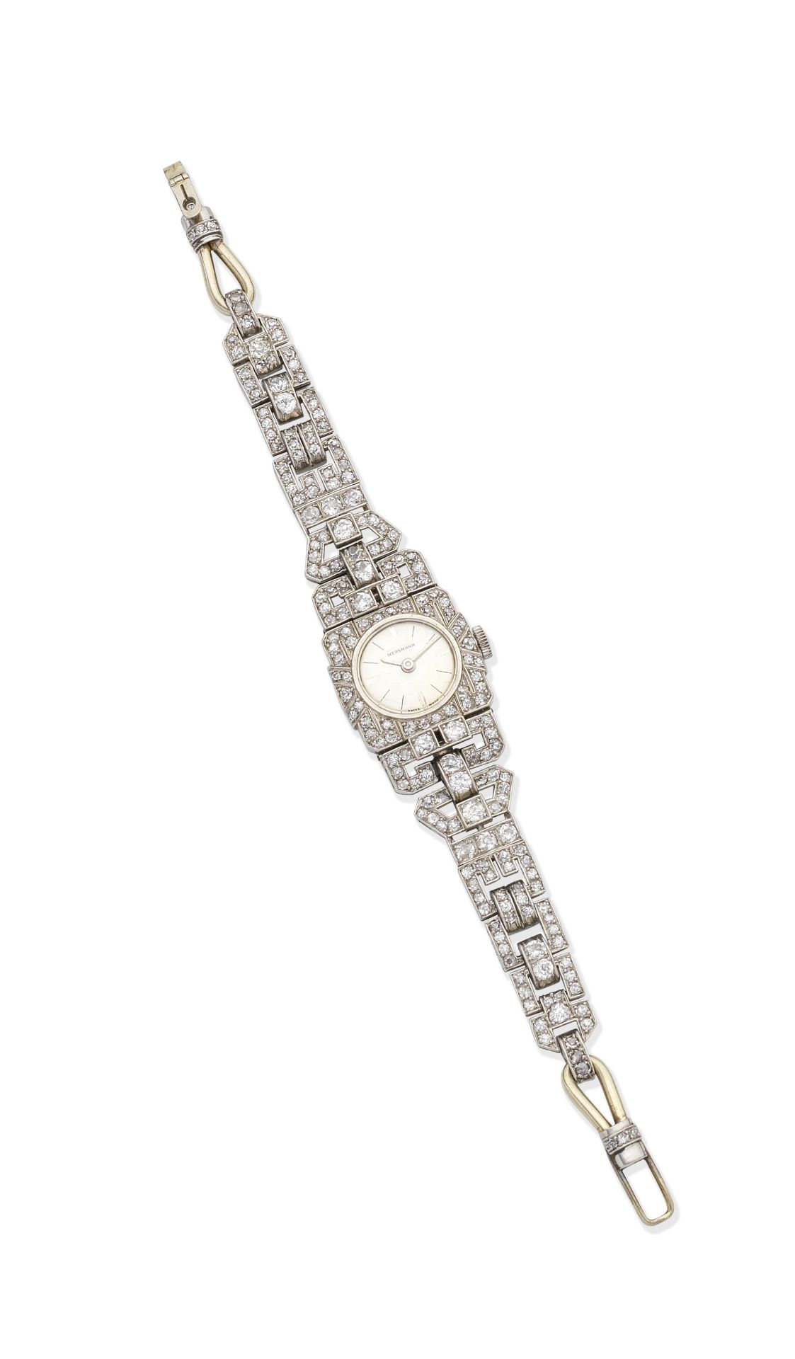 MERSMANN: ART DECO DIAMOND WATCH,