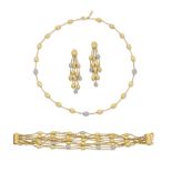 MARCO BICEGO: DIAMOND NECKLACE, BRACELET AND EARRING SUITE (3)