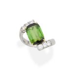 TOURMALINE AND DIAMOND RING