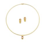 H. STERN: TOPAZ NECKLACE AND EARRING SUITE (2)