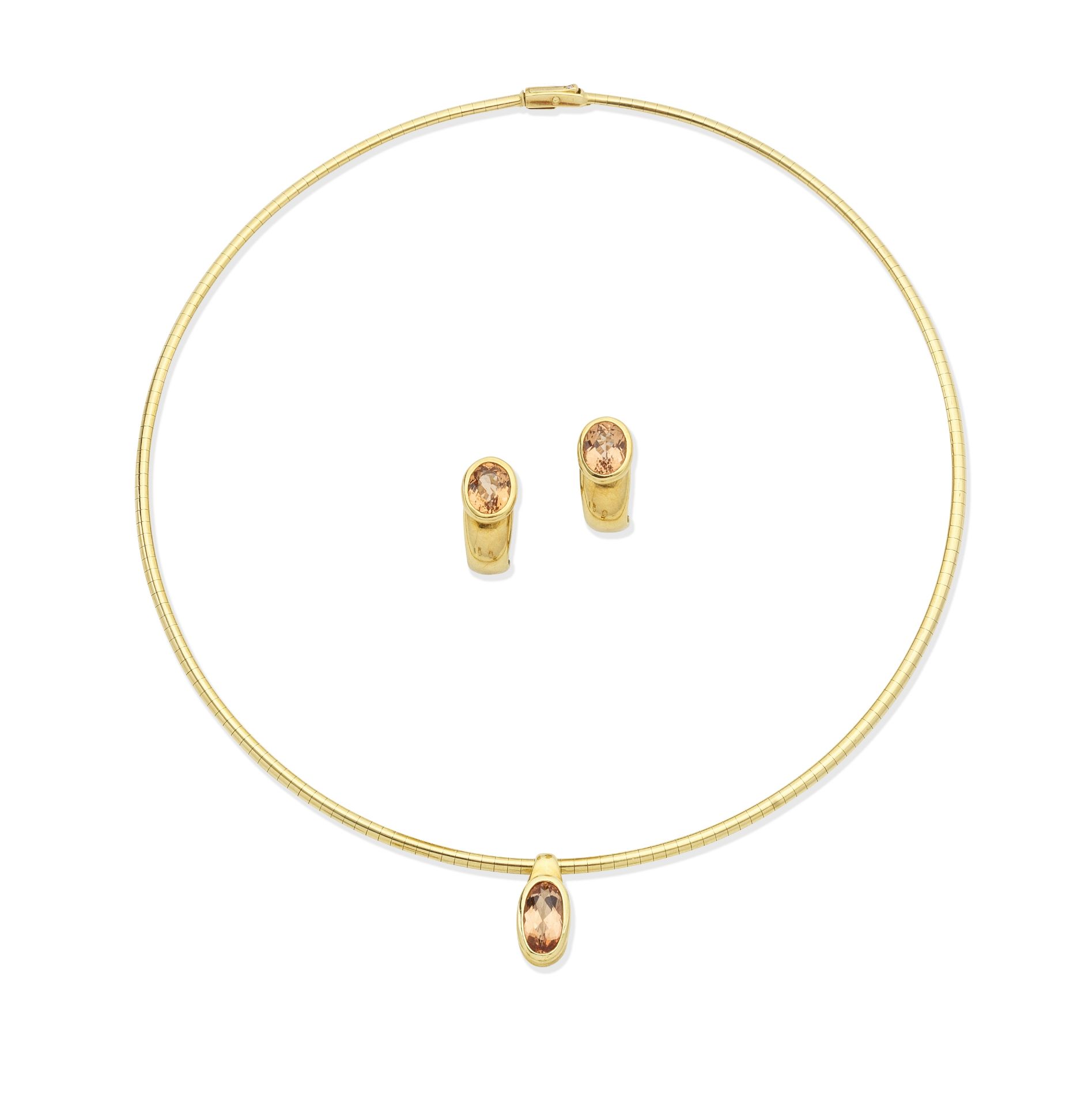 H. STERN: TOPAZ NECKLACE AND EARRING SUITE (2)