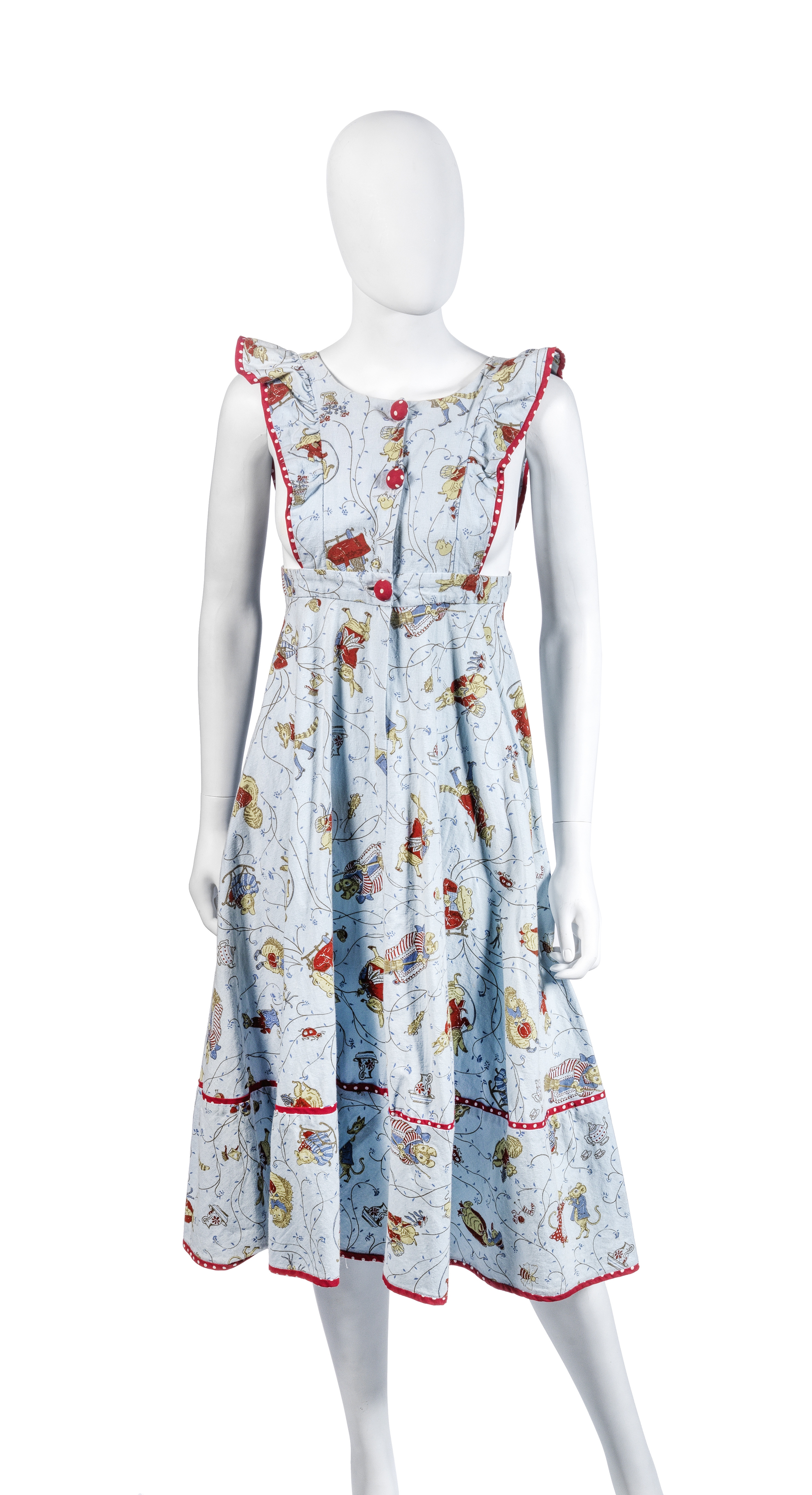 Miss Mouse (Rae Spencer Cullen) Nursey Rhyme Pinafore Dress, early 1970s