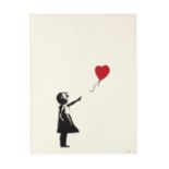 Banksy (British, born 1975) Girl with Balloon, 2004 Screenprint in black and red, on wove, number...