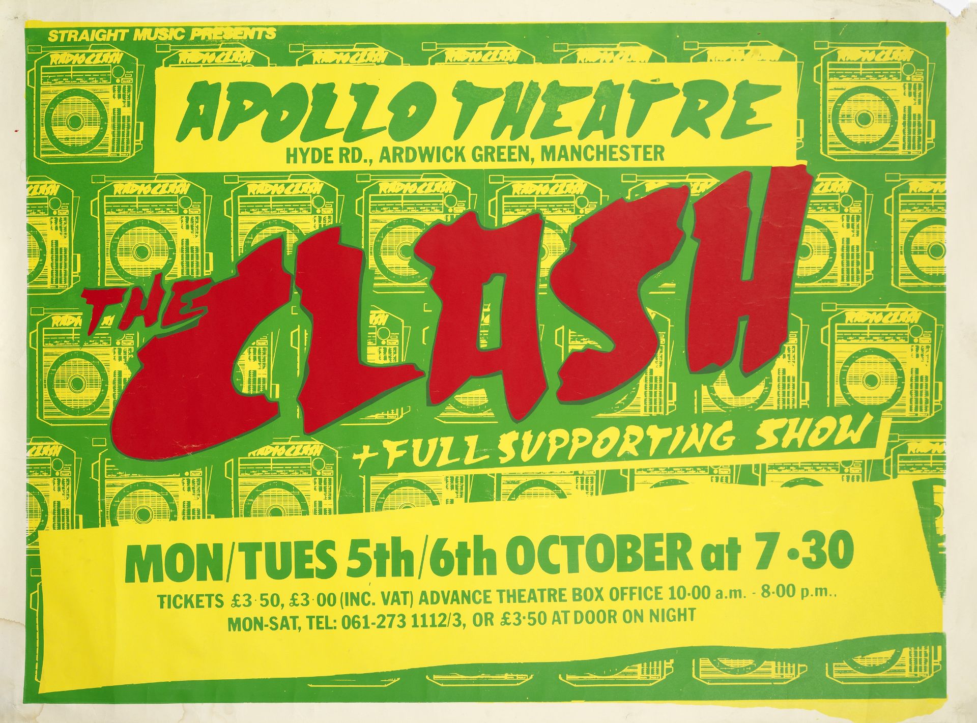 The Clash An Original 'Radio Clash' Tour Poster, 1981