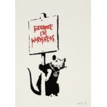 Banksy (British, born 1975) Because I'm Worthless, 2004 Screenprint in colours, on wove, signed, ...