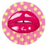 Sara Pope (British, born 1973) Paris Pink, 2020 diameter 80cm (31 1/2in)