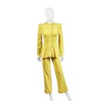 Ossie Clark for Radley Canary Yellow Moss Crepe Trouser Suit, 1970s