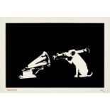 Banksy (British, born 1975) HMV, 2003 Screenprint in colours, on wove, numbered '357/600' in penc...