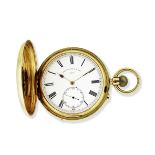 Thomas Russell & Son, Church Street, Liverpool. An 18K gold keyless wind full hunter pocket watch...