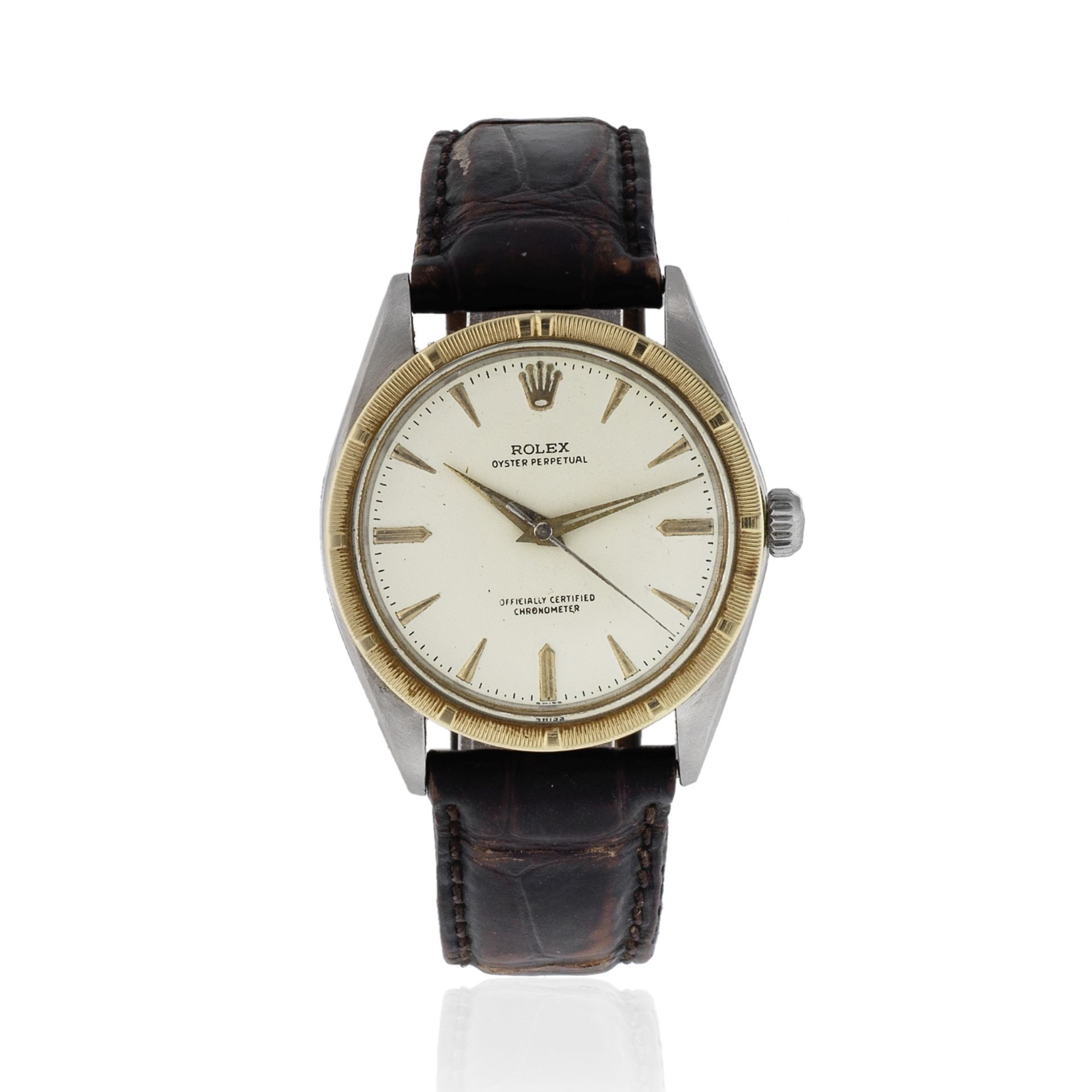 Rolex. A stainless steel and gold automatic wristwatch Ref: 5500/6534, Circa 1962