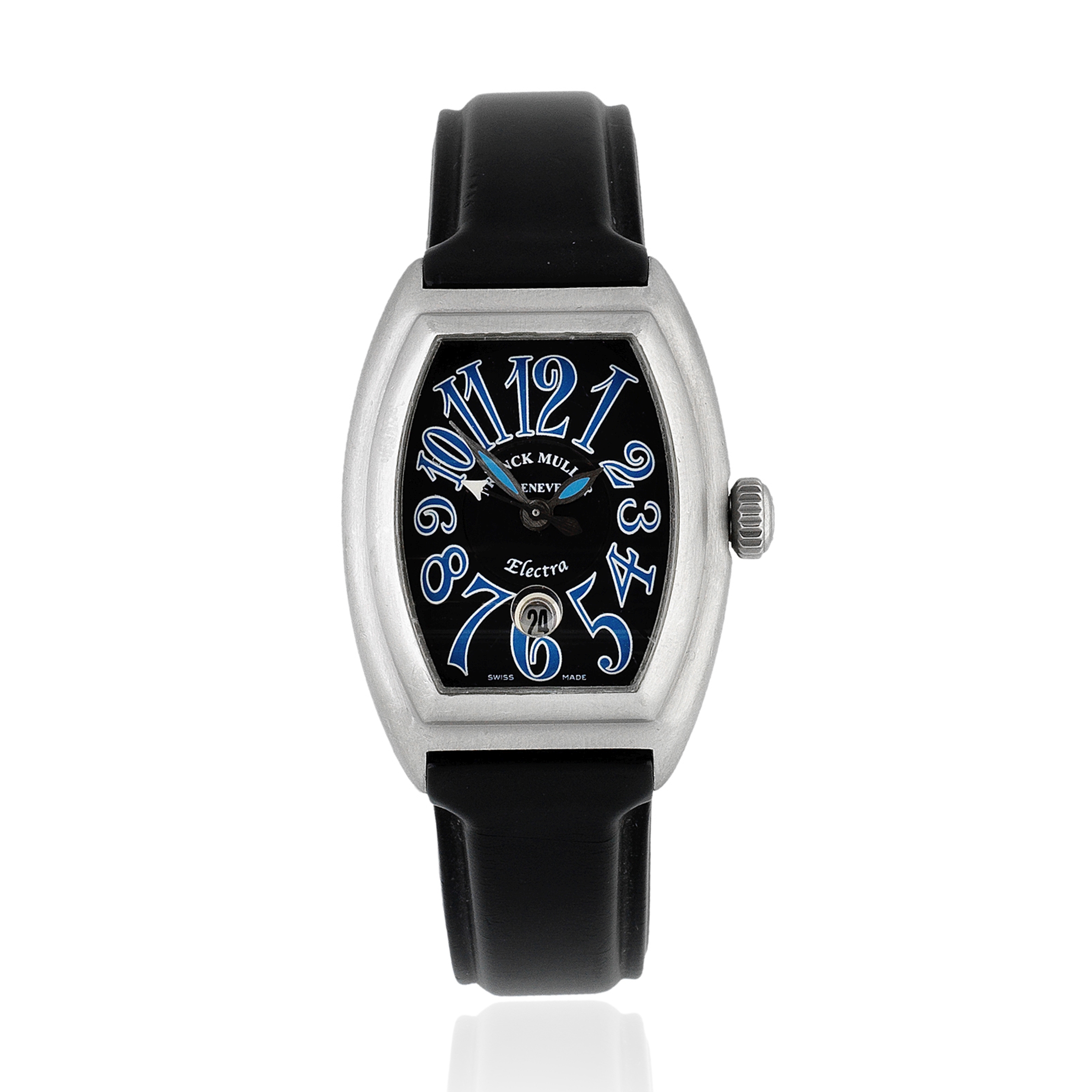 Franck Muller. A Limited Edition lady's stainless steel automatic tonneau form calendar wristwatc...