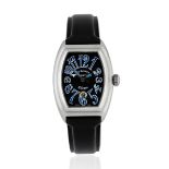 Franck Muller. A Limited Edition lady's stainless steel automatic tonneau form calendar wristwatc...