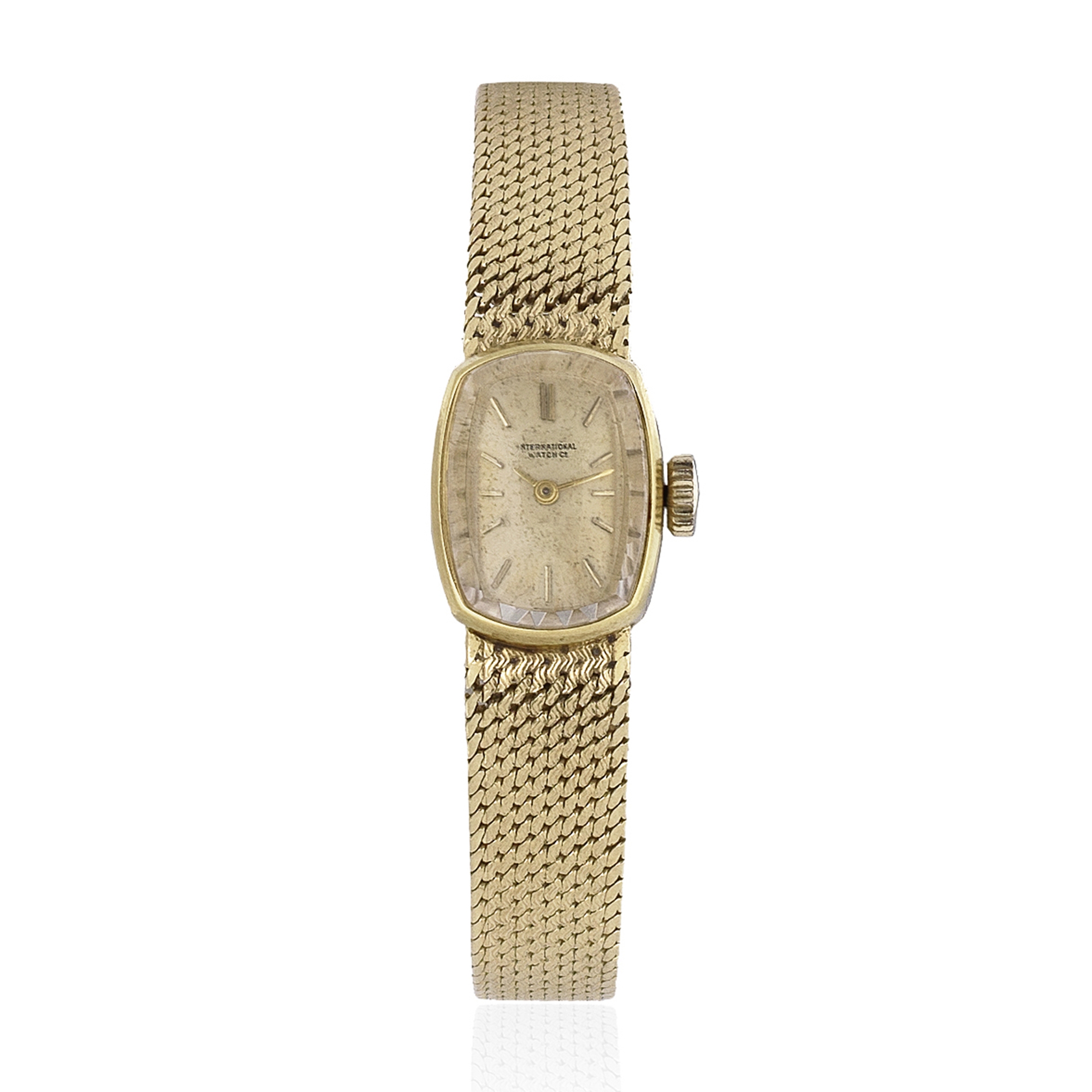 International Watch Company. A lady's 18K gold manual wind bracelet watch Circa 1960