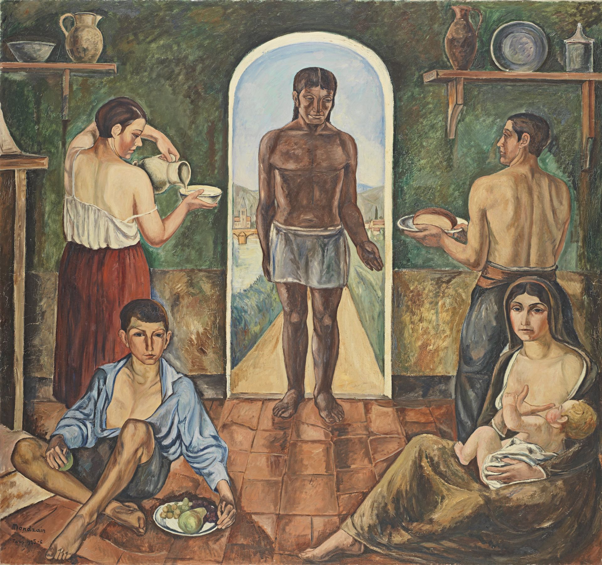 Simon Mondzain (Szamaj Mondszajn) (Polish, circa 1887/1888-1979) L'offrande (unframed)