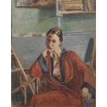 Isaac Dobrinsky (Ukrainian, 1891-1973) Portrait of Vera (Painted in c. 1950 unframed)