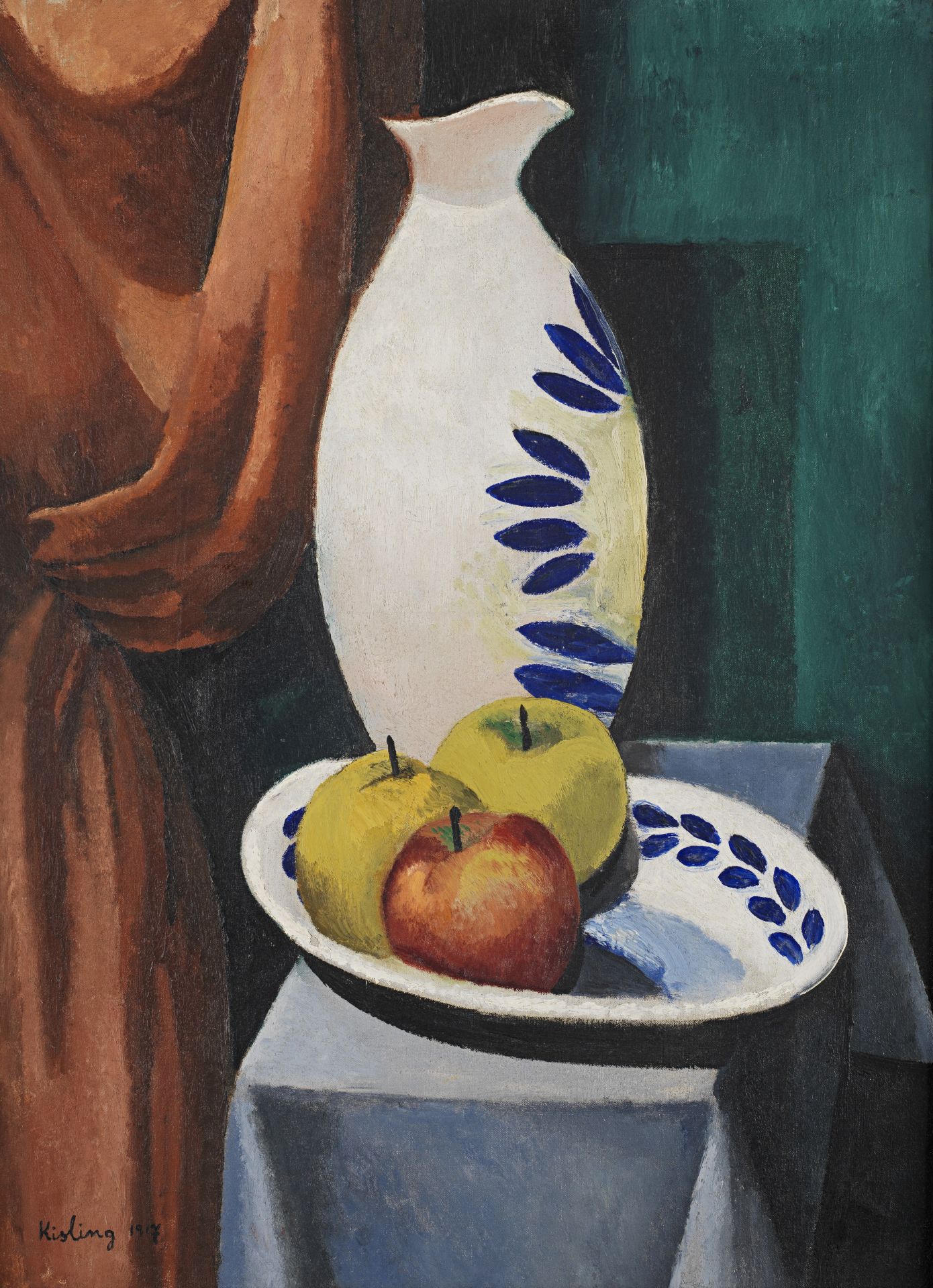 MO&#207;SE KISLING (Polish, 1891-1953) Nature morte au pichet blanc (Painted in November 1917)