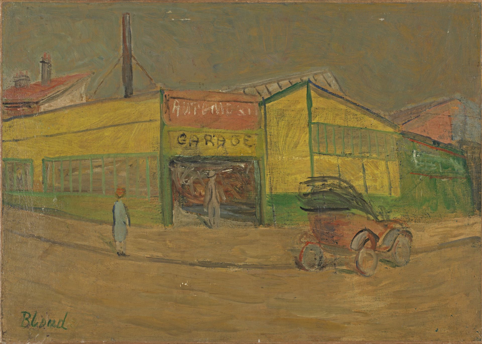 Maurice Blond (Polish, 1899-1974) La Rue Painted c. 1925 (unframed )