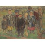 Savely Schleifer (Ukrainian, 1888-1943) Children (Painted c. 1930)