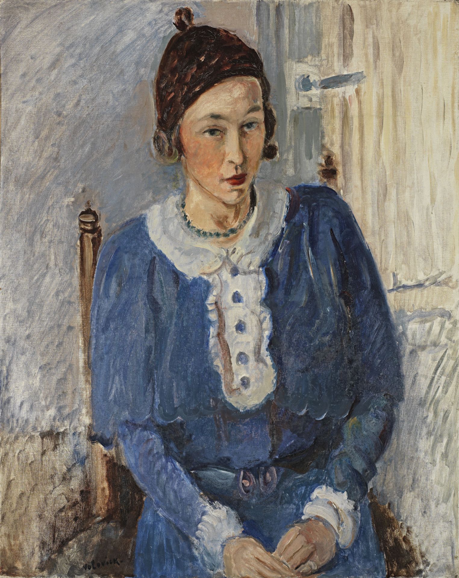 Lazare Volovick (Ukrainian, 1902-1977) Madame Volovick a la Ruche (Painted c. 1920 )