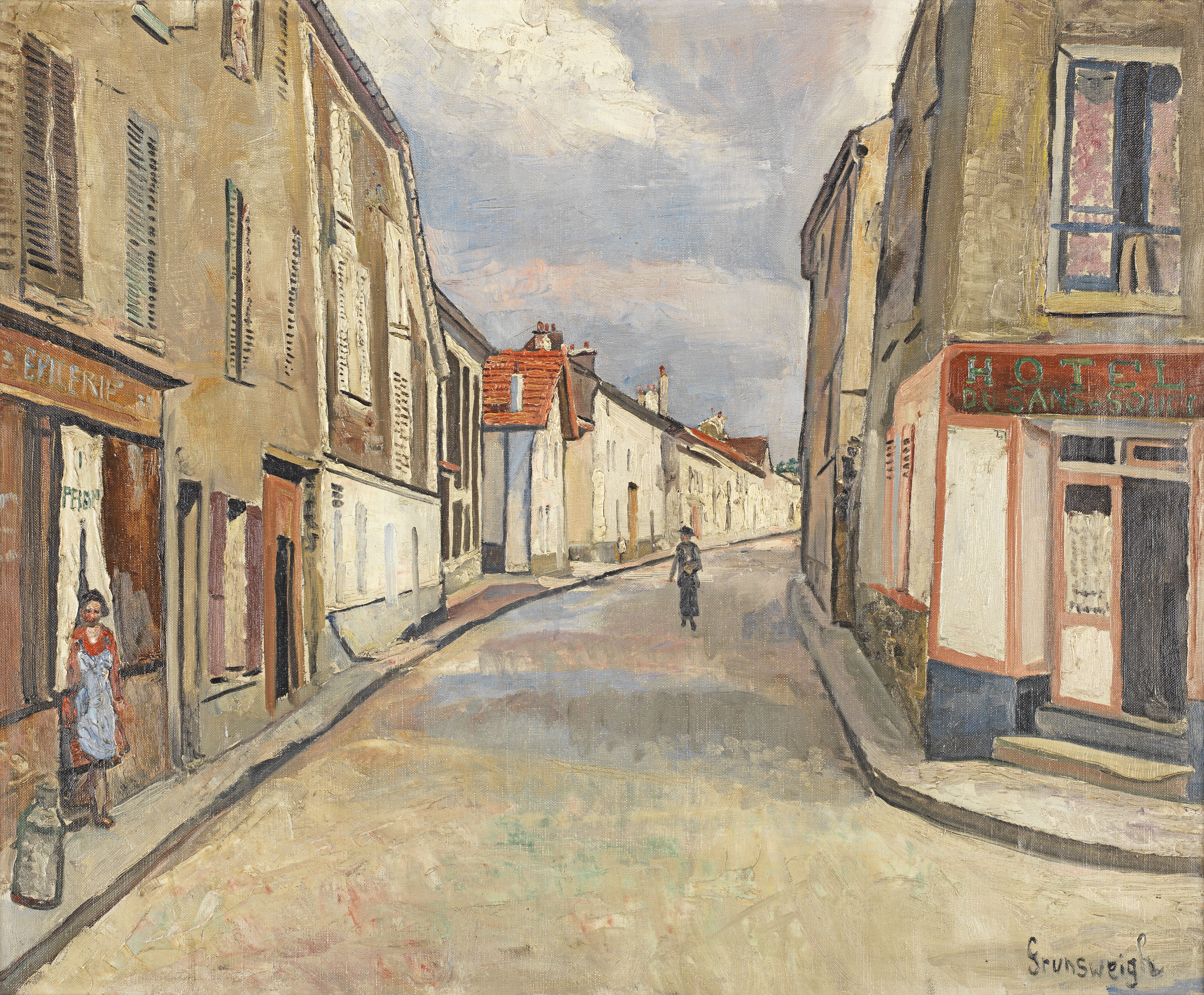 Nathan Grunsweigh L'H&#244;tel du Sans-Souci Oil on canvas 60 &#215; 73 cm