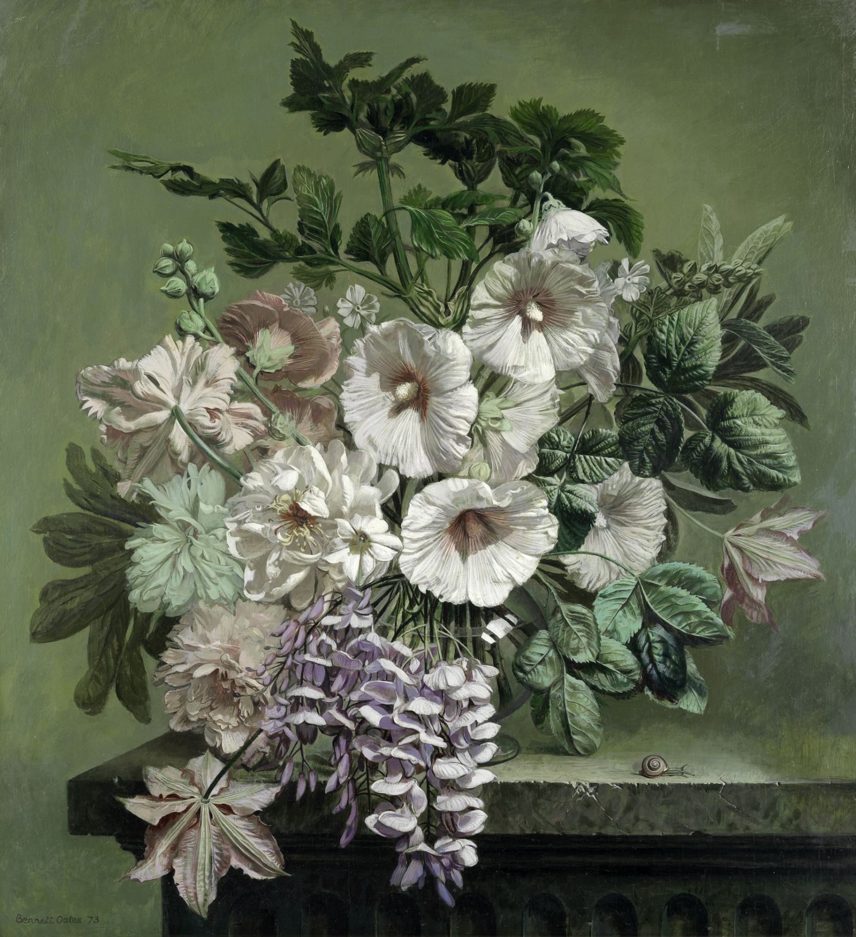 Bennett Oates (British, 1928-2009) Still life of flowers
