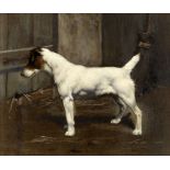 John Gray (British, Late 19th/Early 20th Century) A Jack Russell waiting to pounce
