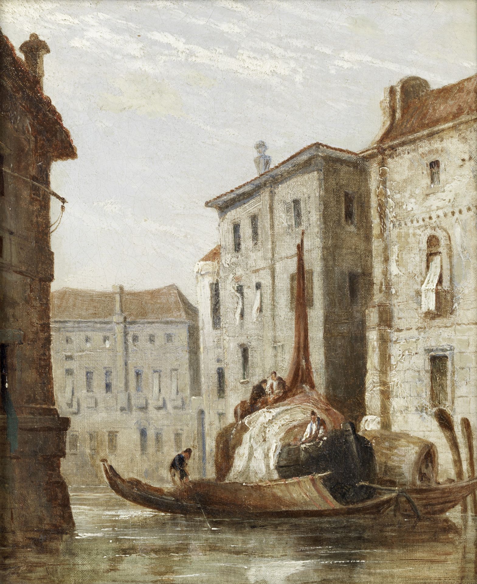 Circle of Francis Moltino (British, 1818-1874) Venetian scenes, a pair both 32 x 26.5cm (12 5/8 x...