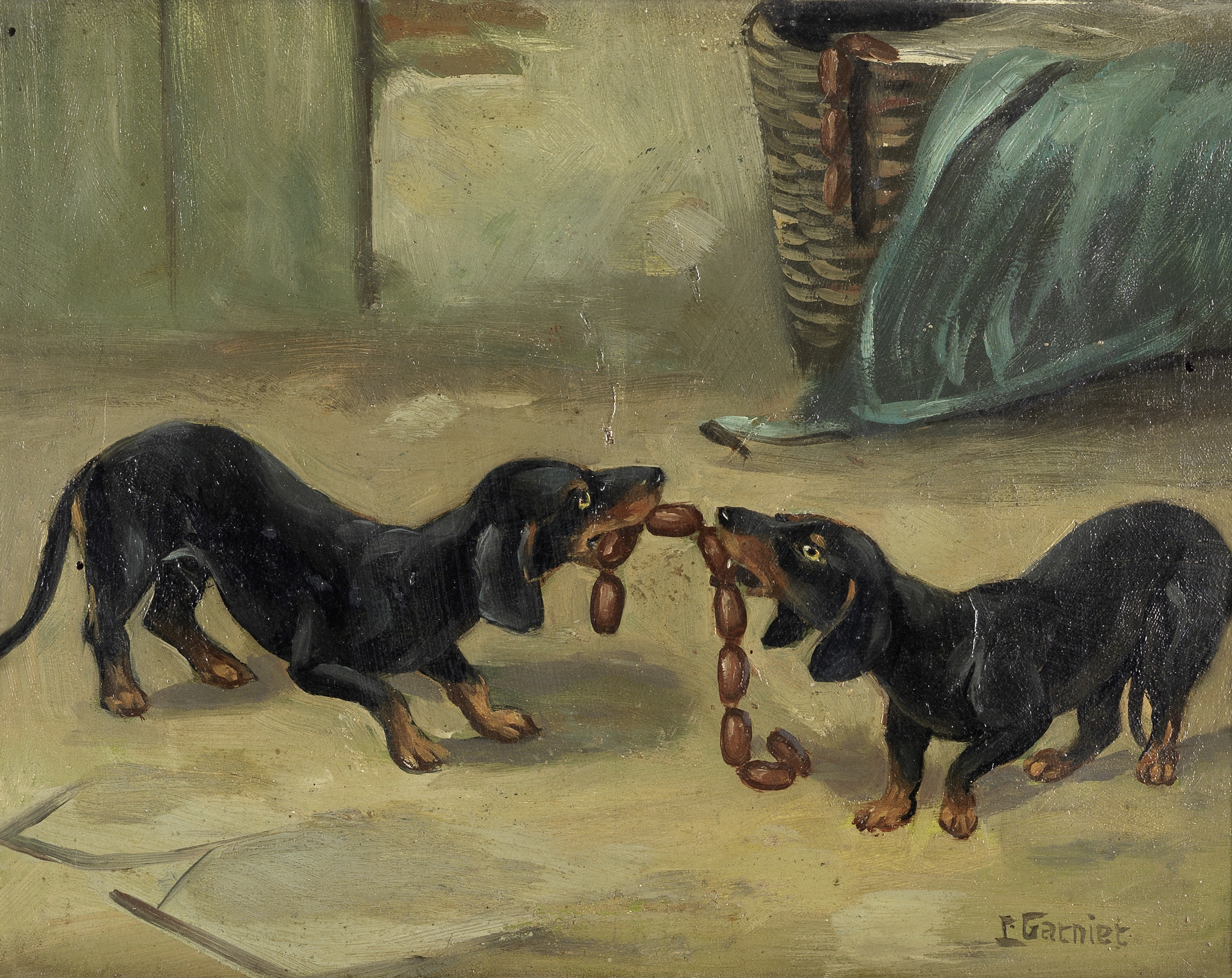 L. Garnier (20th Century) Tug of war