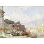 Sir William Russell Flint R.A., P.R.W.S. (1880-1969) 'Rome, The Palatine and Forum from the Arch ...