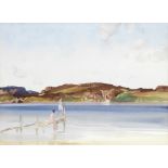 Sir William Russell Flint R.A., P.R.W.S. (1880-1969) 'The beach across the sound'