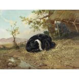 Eug&#232;ne Verboeckhoven (Belgian, 1799-1881) Spaniel resting