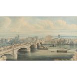 Attributed to Gideon Yates (British, 1790-1837) London Bridge and Southwark from Fishmongers' Hall