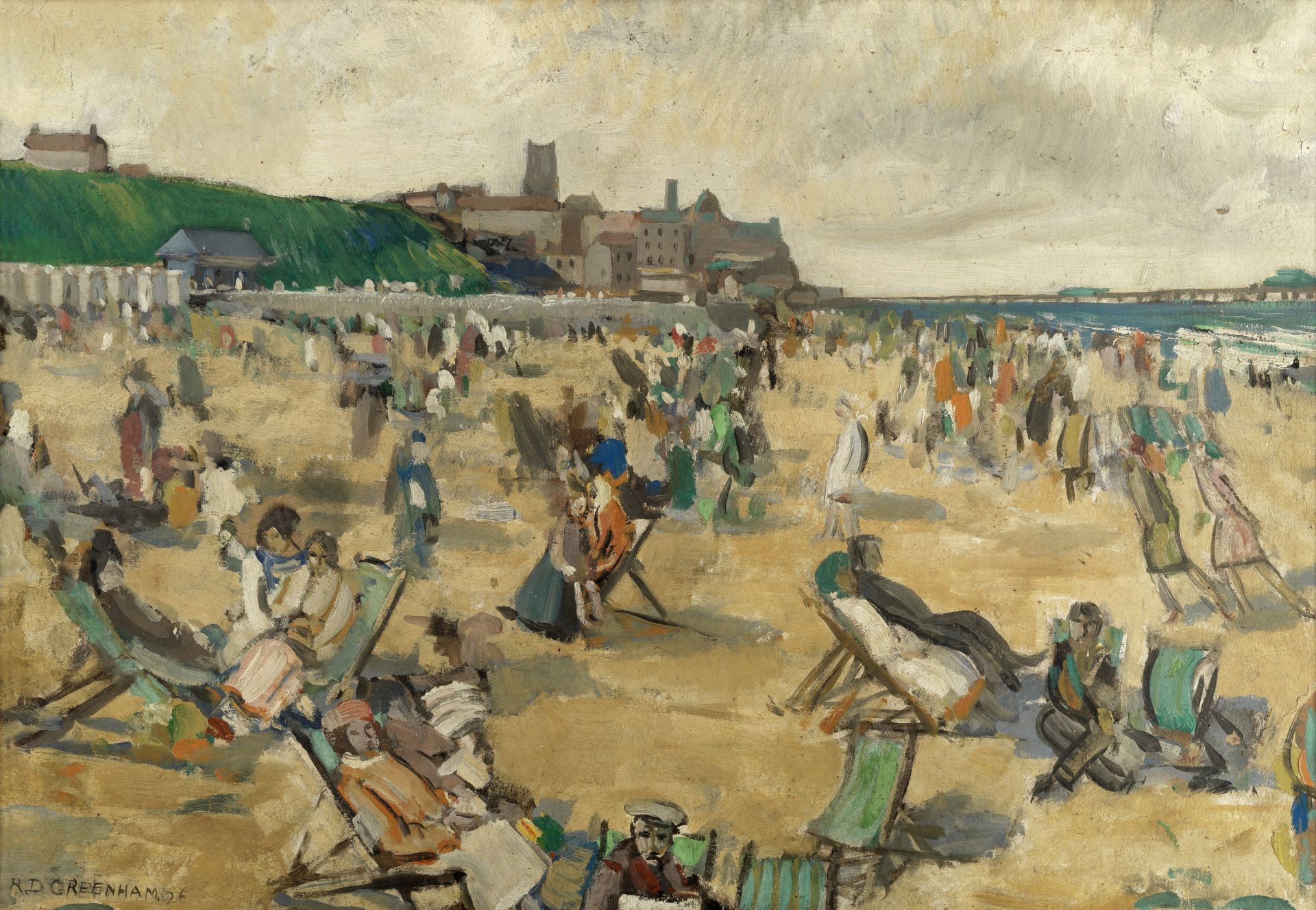 Robert Duckworth Greenham (British, 1906-1975) Cromer beach, midsummer