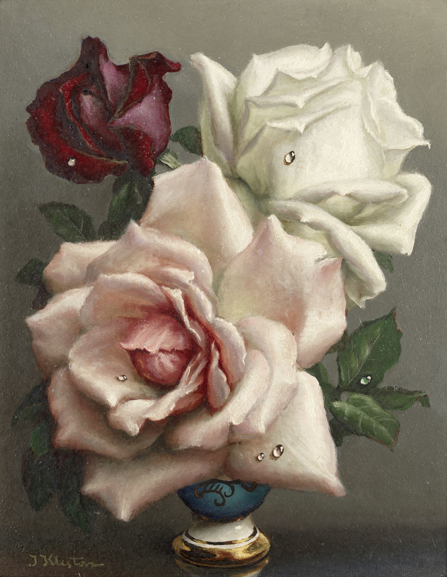 Irene Klestova (British, 1908-1989) Still life of roses