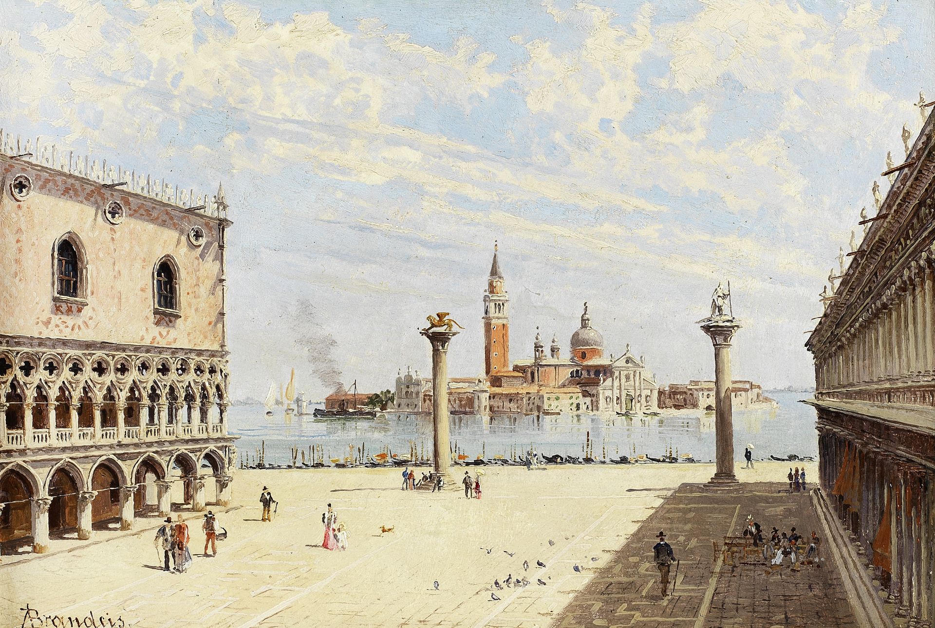 Antonietta Brandeis (Czech, 1849-1926) Piazza San Marco, Venice