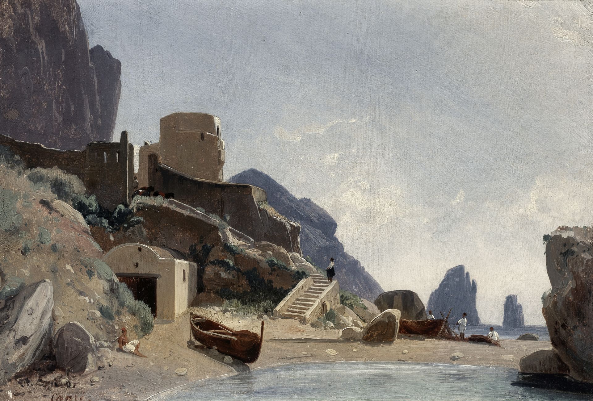 Louis Auguste Lapito (French, 1803-1874) Marina Piccola a Capri