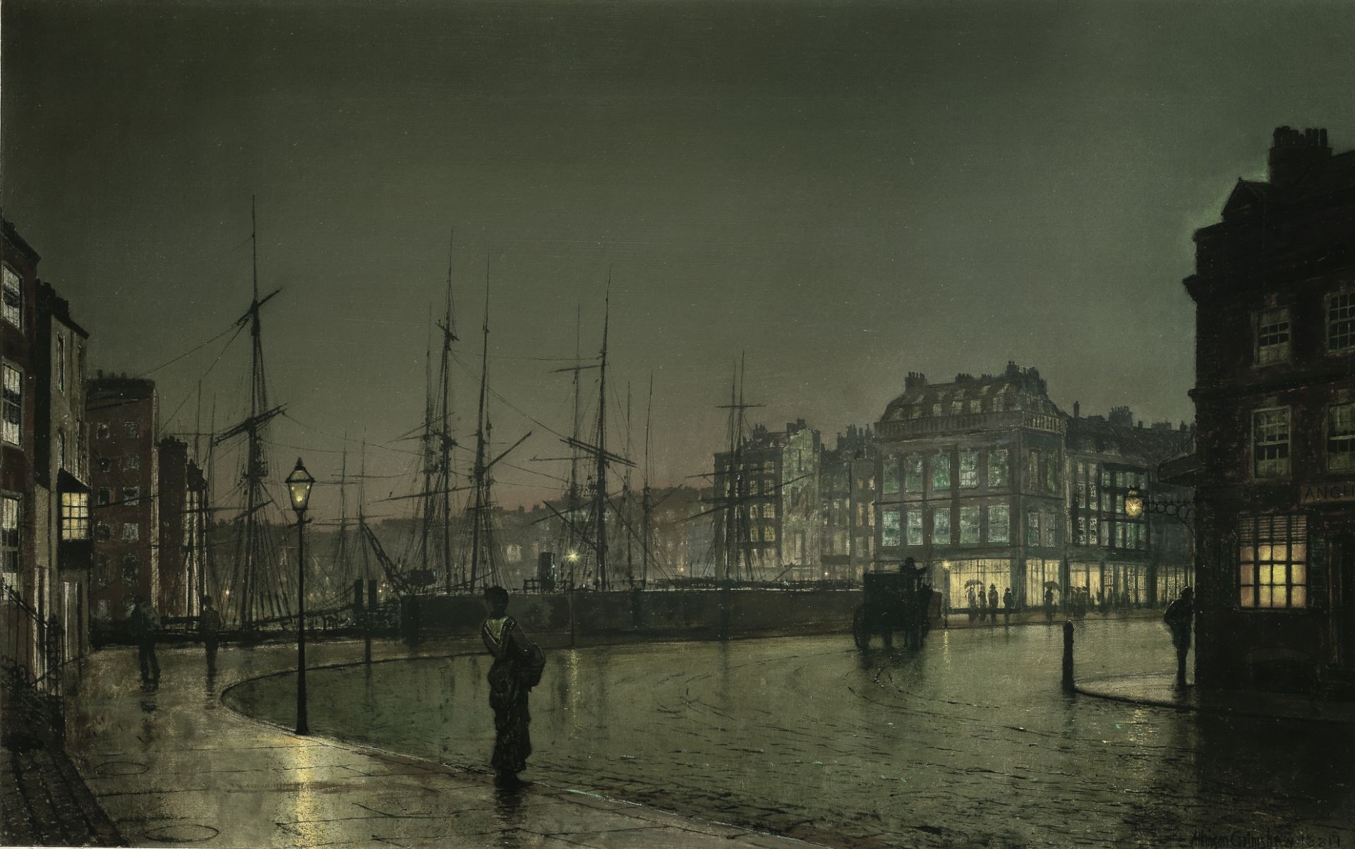 John Atkinson Grimshaw (British, 1836-1893) Greenock Shipping