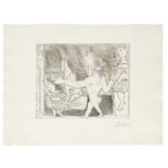 PABLO PICASSO (1881-1973) Minotaure aveugle guid&#233; par une Fillette II, from La Suite Vollard...