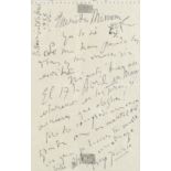 Pablo Picasso (1881-1973) Autograph letter signed ('Ahora un abrazo/ Tuyo Picasso'), to his frien...