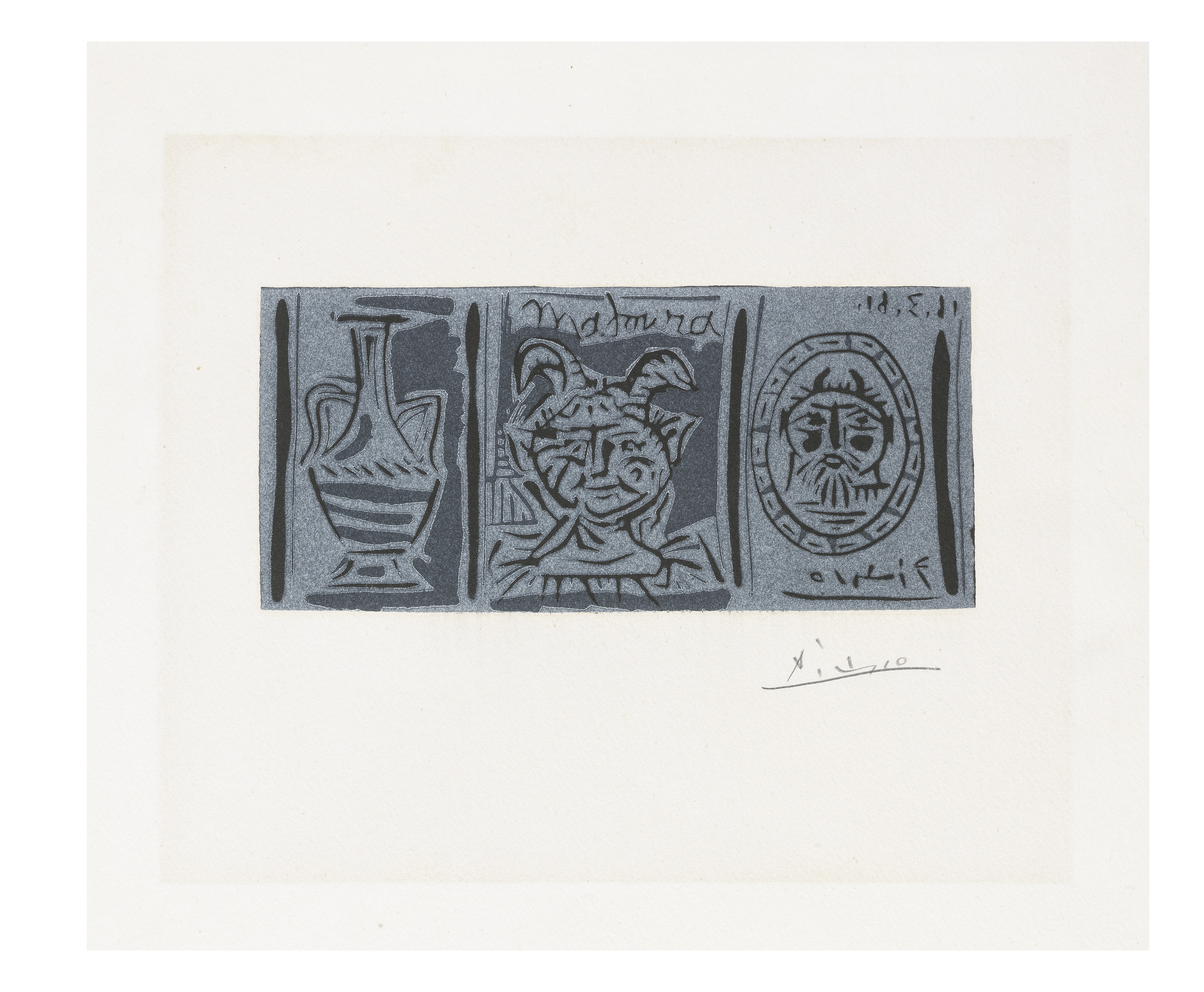 PABLO PICASSO (1881-1973) Madoura, 1961 (This work is one of 71 hors-commerce impressions aside f...
