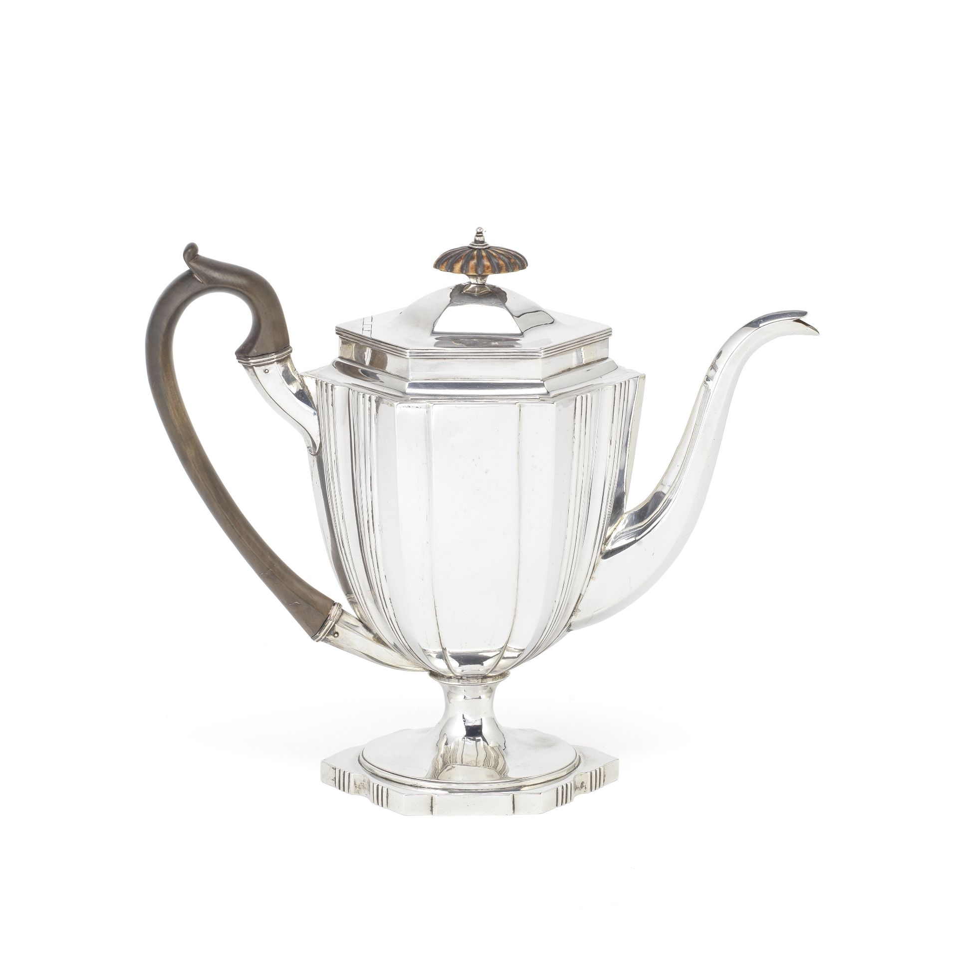 A George III Scottish silver coffee pot George McHattie, Edinburgh 1807