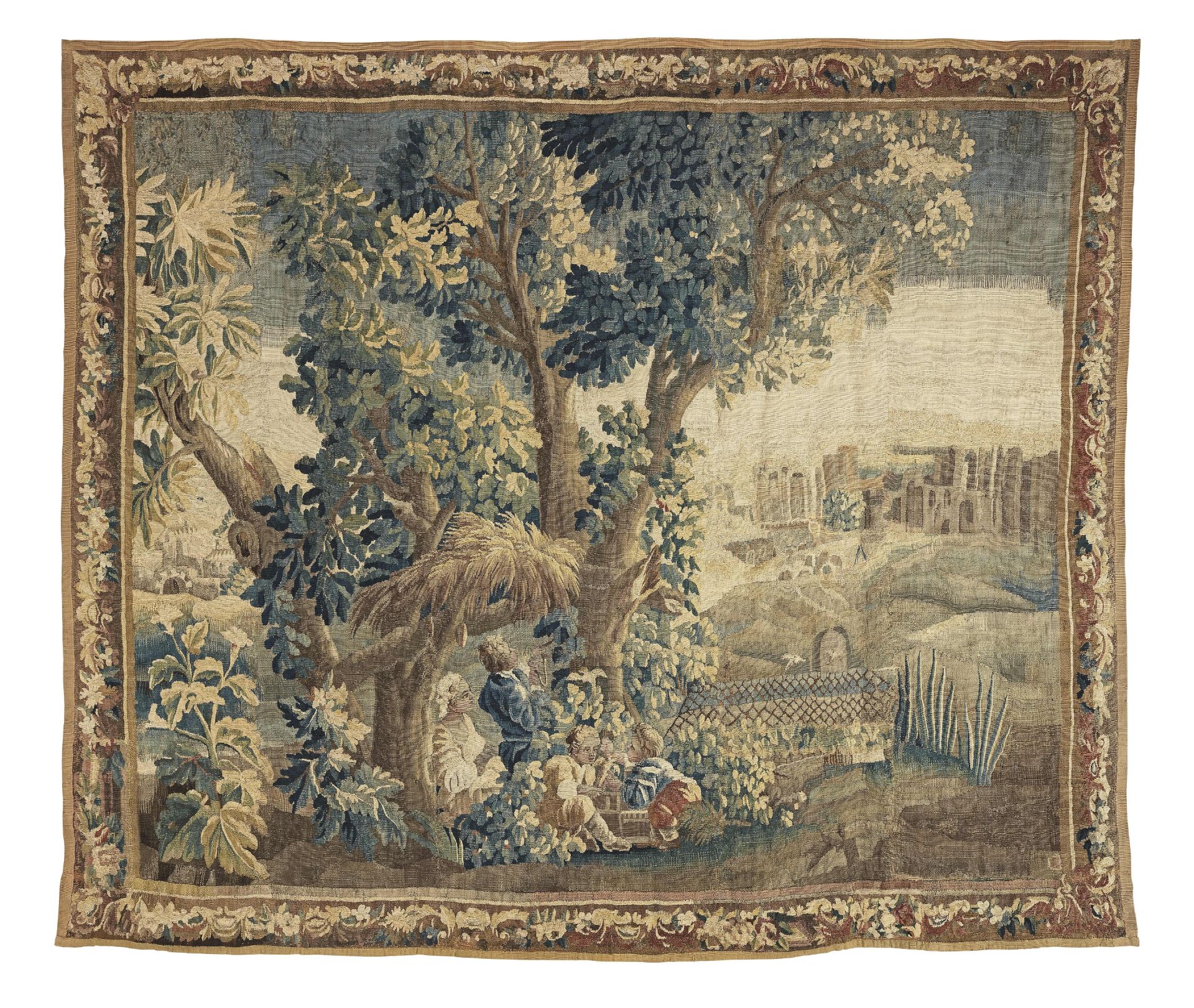 A charming Flemish Verdure Tapestry mid to late 18th century 282cm x 250cm