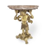 An Italian 19th century giltwood console table