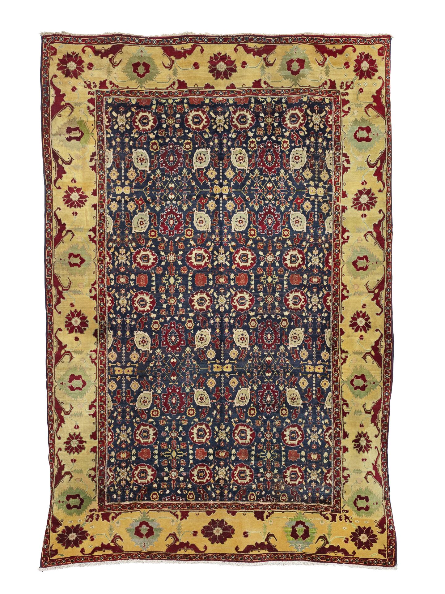 A vibrant Agra Rug, North India, possibly circa 1880, 322cm x 220cm